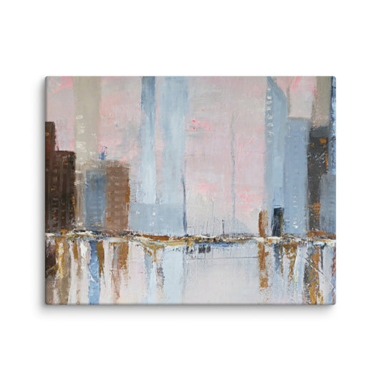 Canvas print of Safe Harbor oil painting (print not original work)